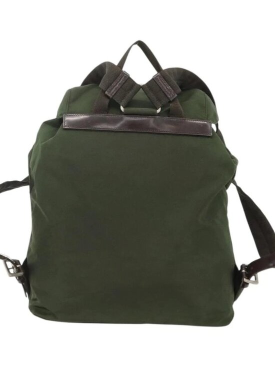 PRADA Backpack Nylon Green Auth 174836 main image 4